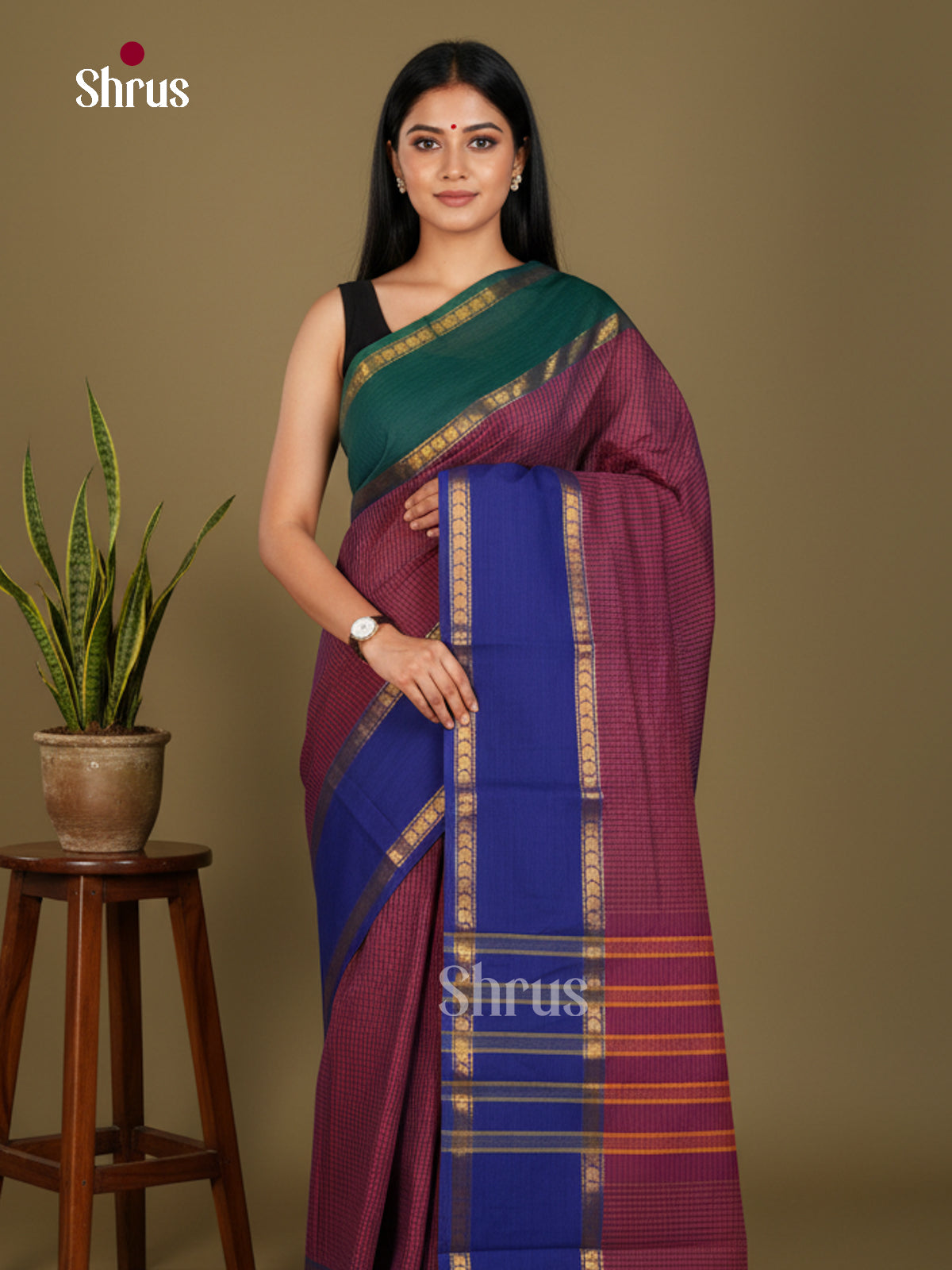 Chettinad Cotton-Without Blouse Saree - ECS04279 - Shop on Shrus.com