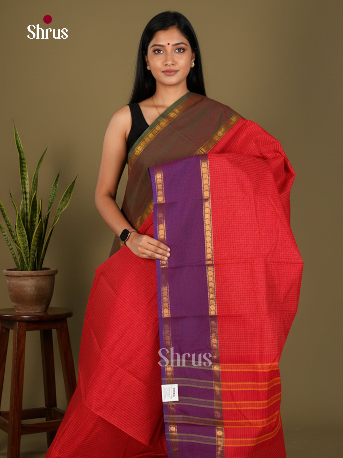 Chettinad Cotton-Without Blouse Saree - ECS04280 - Shop on Shrus.com