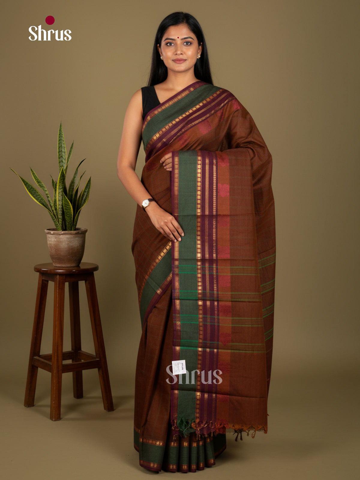 Chettinad Cotton-Without Blouse Saree - ECS04282 - Shop on Shrus.com