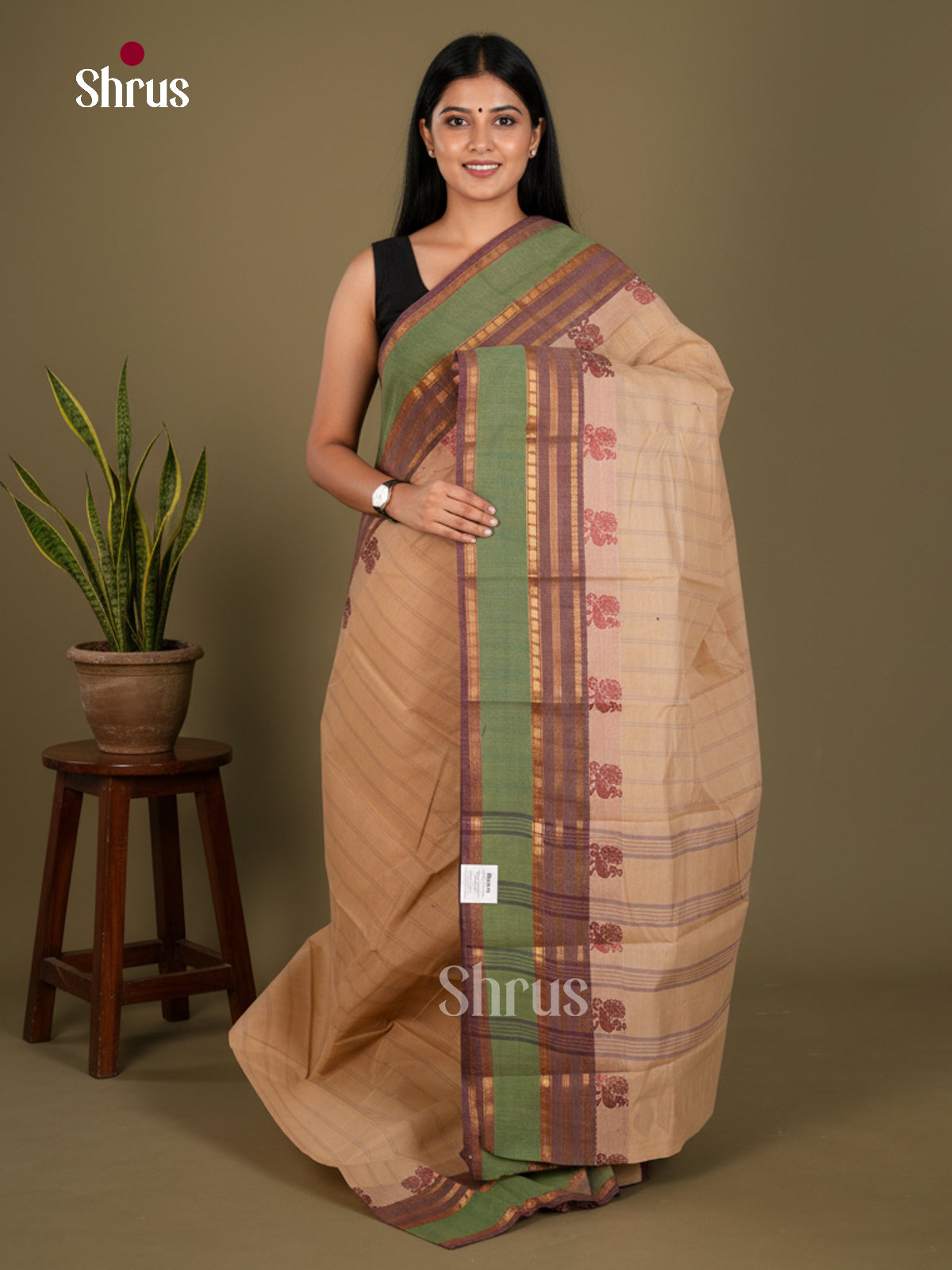 Chettinad Cotton-Without Blouse Saree - ECS04286 - Shop on Shrus.com