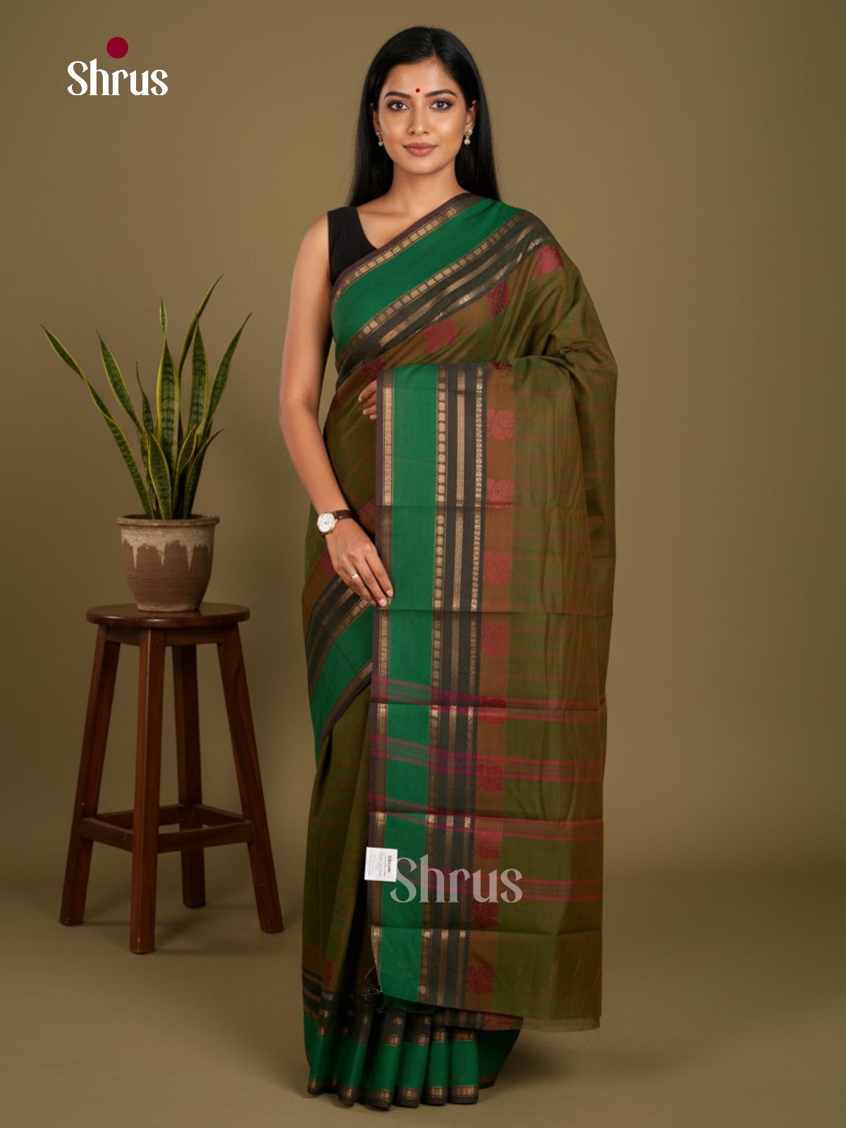 Chettinad Cotton-Without Blouse Saree - ECS04288 - Shop on Shrus.com