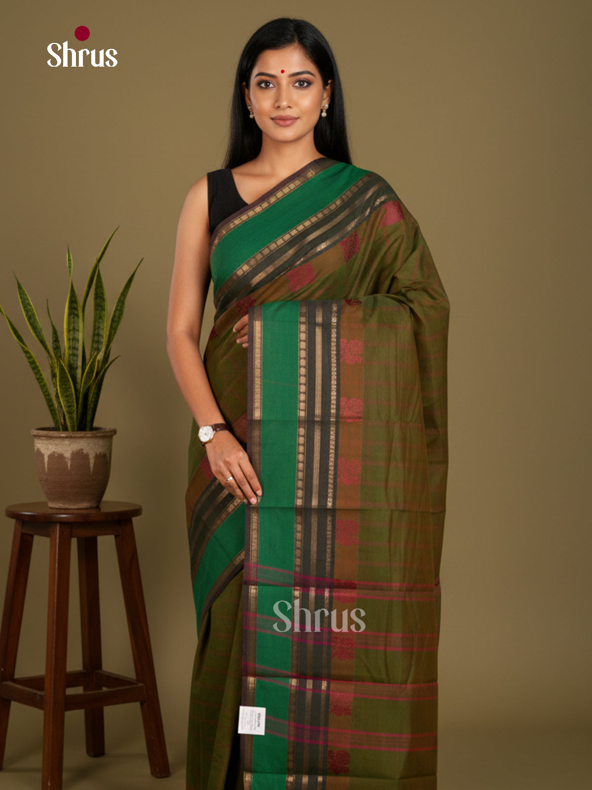 Chettinad Cotton-Without Blouse Saree - ECS04288 - Shop on Shrus.com