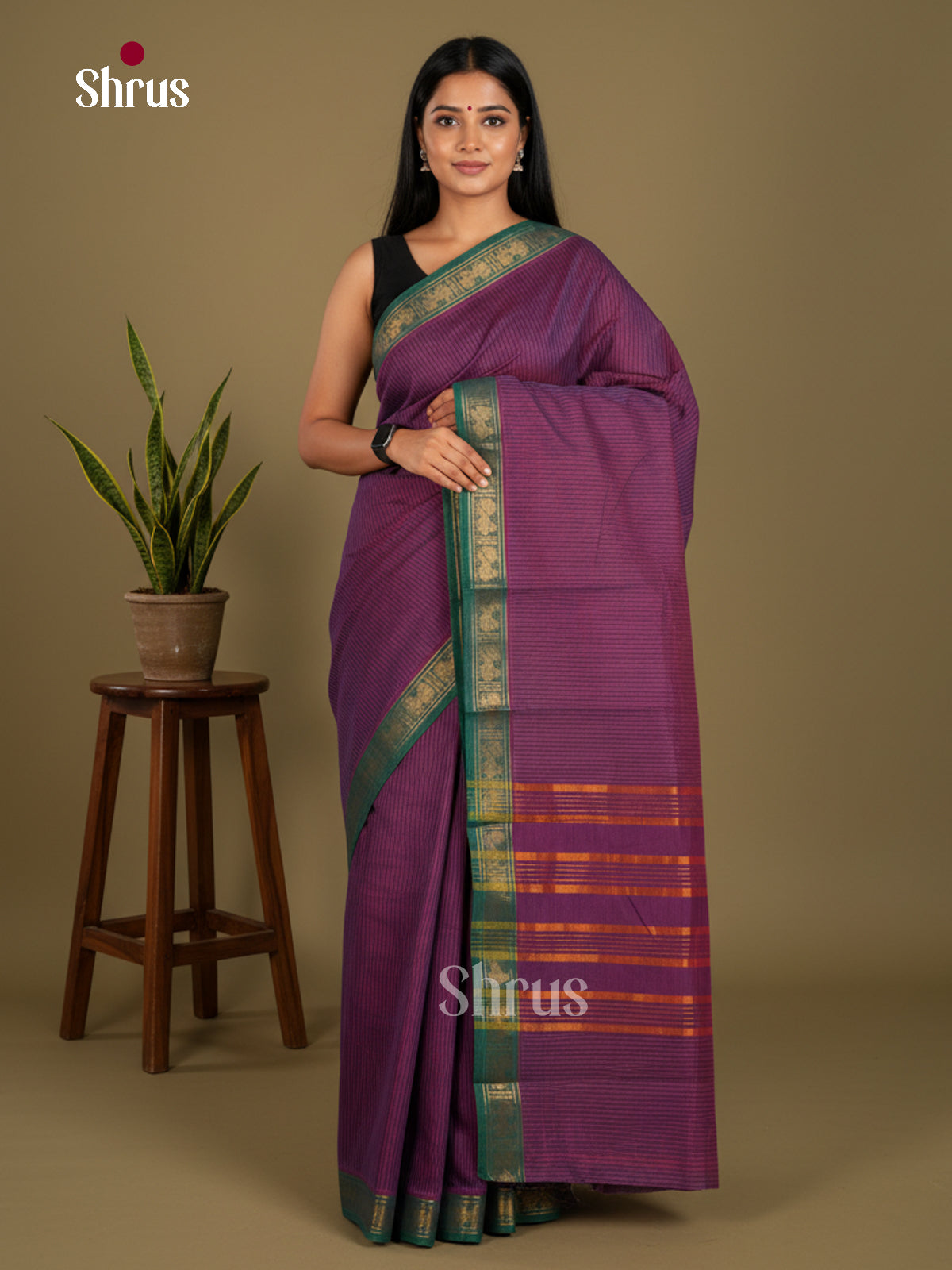 Chettinad Cotton-Without Blouse Saree - ECS04291 - Shop on Shrus.com