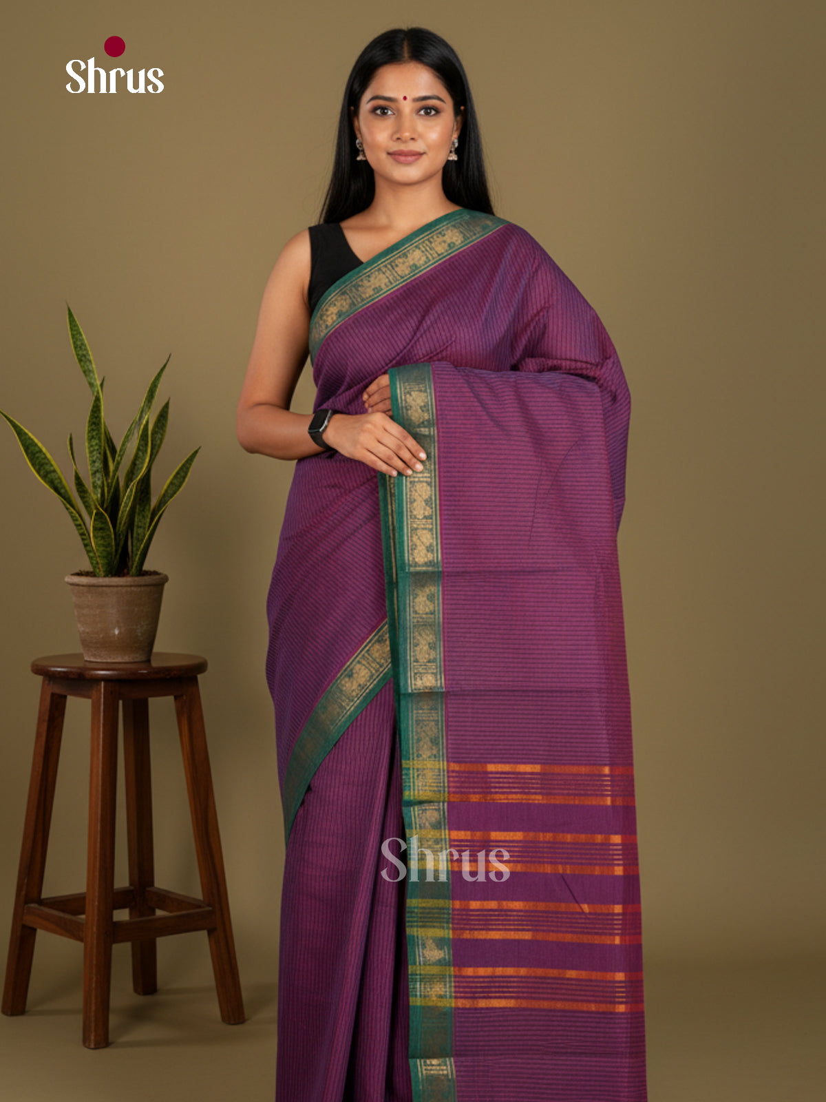 Chettinad Cotton-Without Blouse Saree - ECS04291 - Shop on Shrus.com