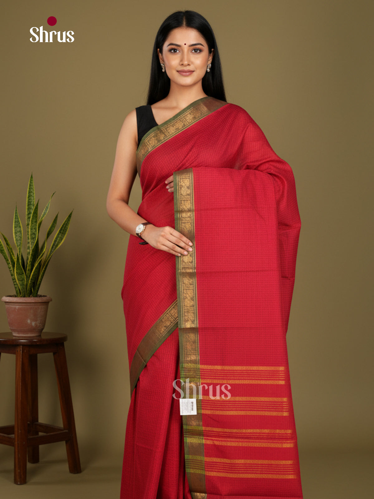 Chettinad Cotton-Without Blouse Saree - ECS04293 - Shop on Shrus.com