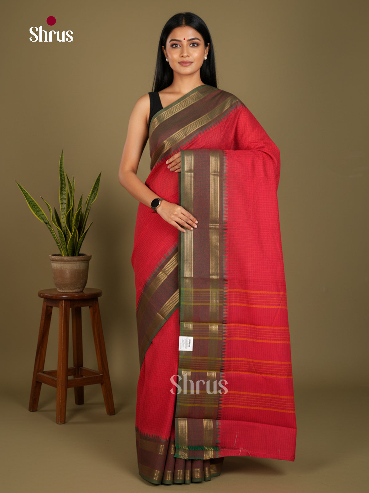 Chettinad Cotton-Without Blouse Saree - ECS04296 - Shop on Shrus.com