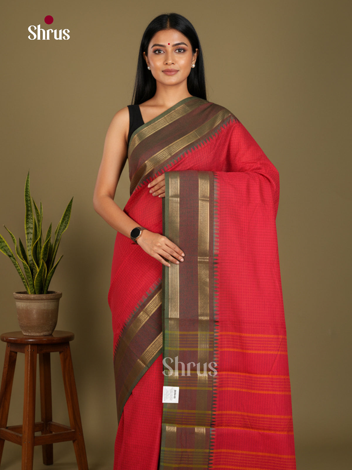 Chettinad Cotton-Without Blouse Saree - ECS04296 - Shop on Shrus.com