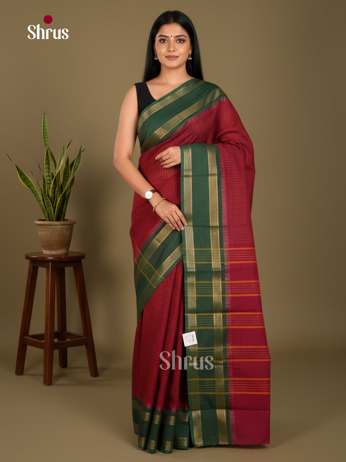 Chettinad Cotton-Without Blouse Saree - ECS04299 - Shop on Shrus.com