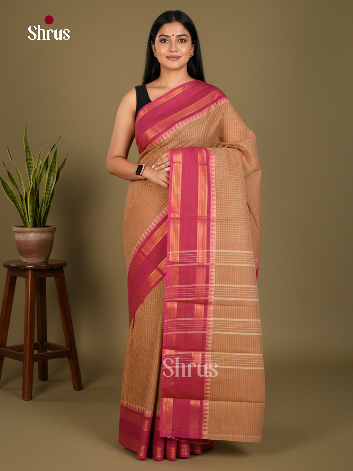 Chettinad Cotton-Without Blouse Saree - ECS04302 - Shop on Shrus.com