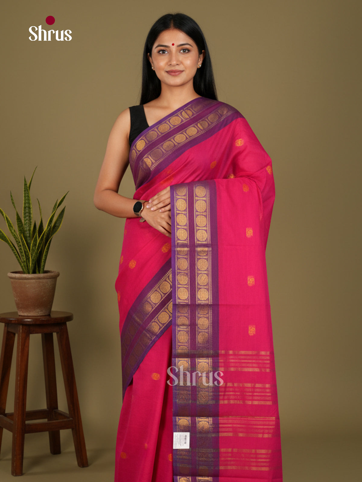 Chettinad Cotton-Without Blouse Saree - ECS04303 - Shop on Shrus.com