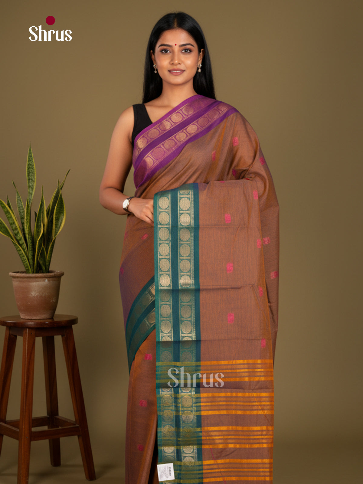 Chettinad Cotton-Without Blouse Saree - ECS04304 - Shop on Shrus.com