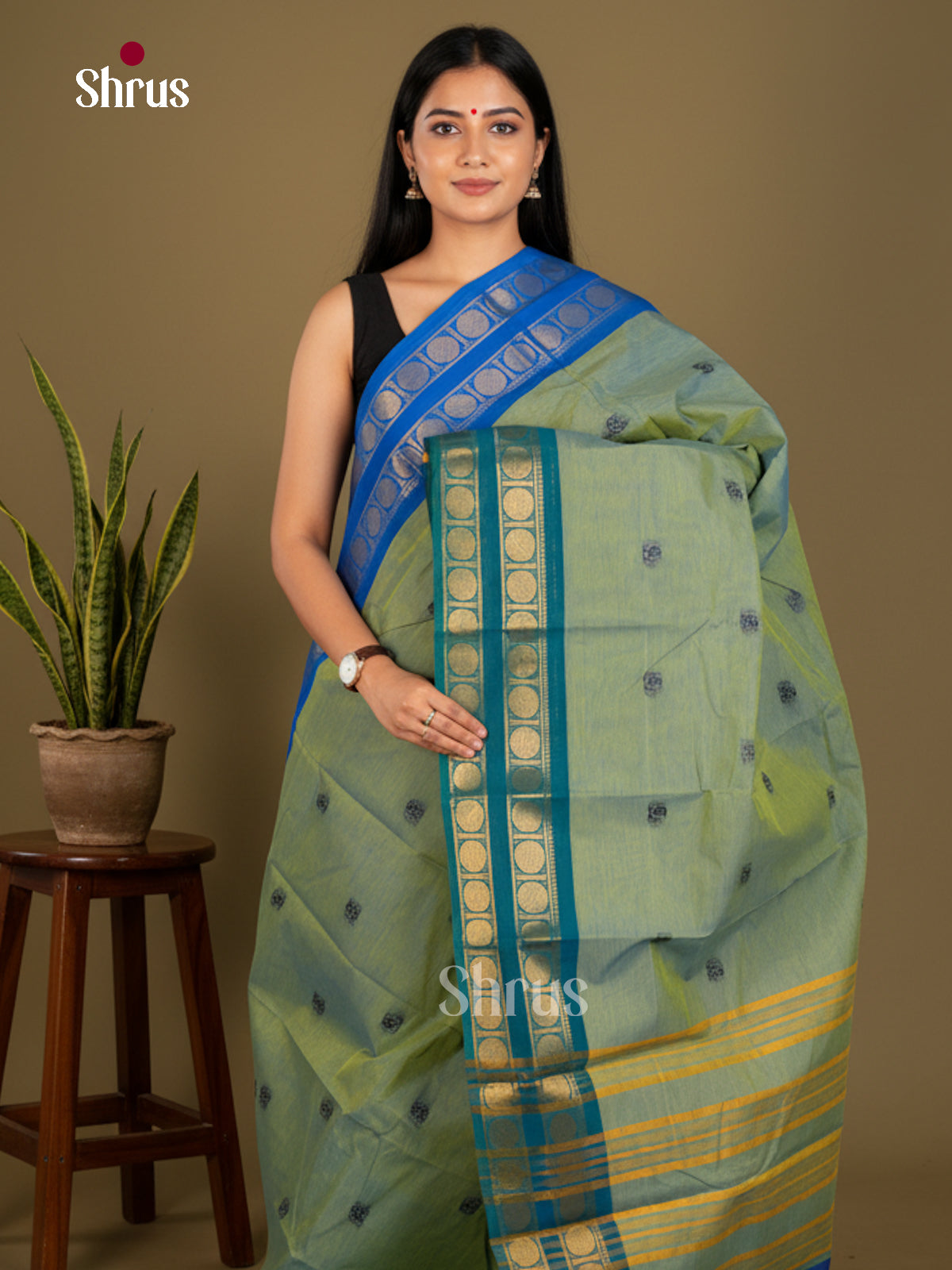 Chettinad Cotton-Without Blouse Saree - ECS04305 - Shop on Shrus.com