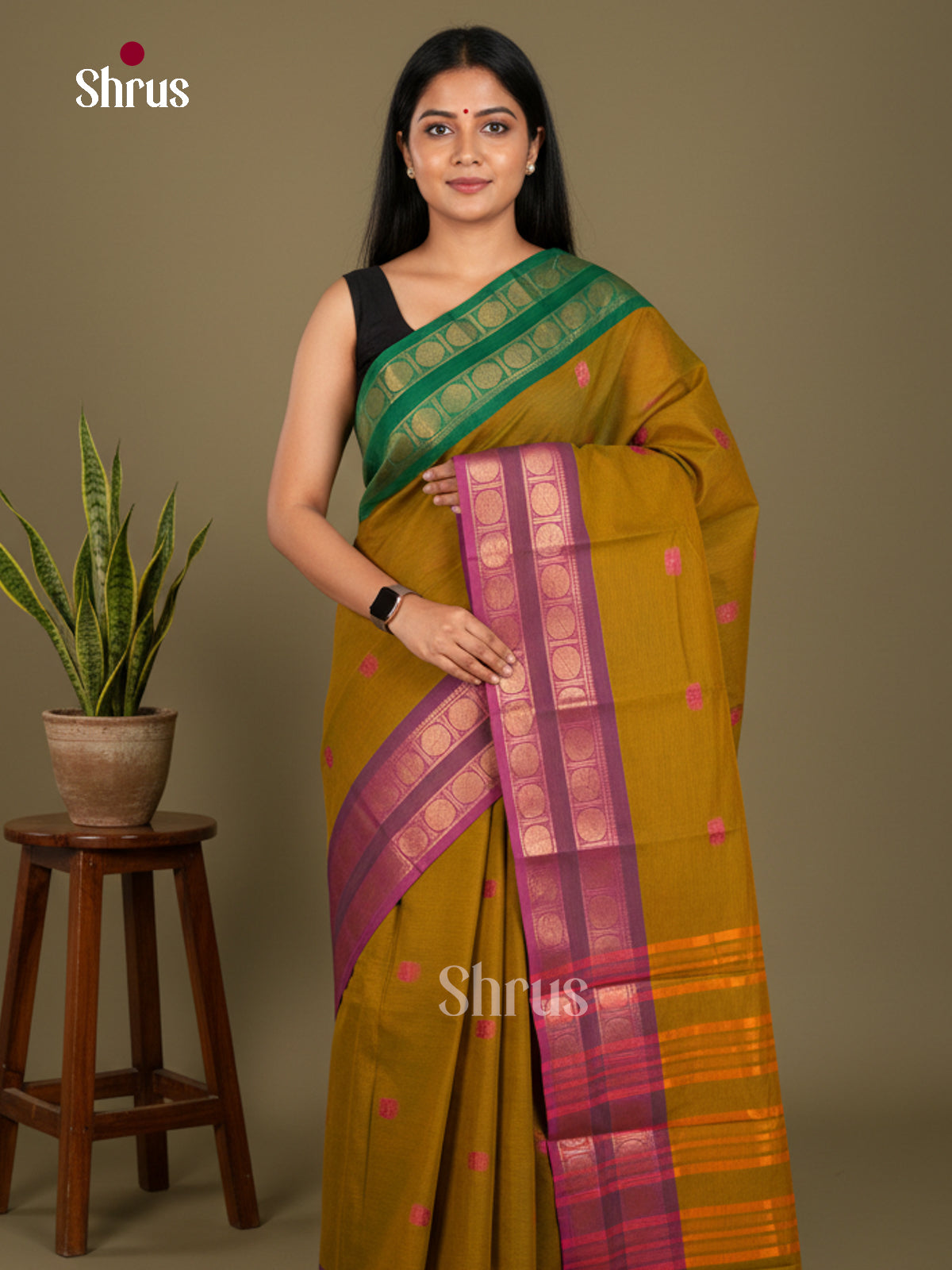 Chettinad Cotton-Without Blouse Saree - ECS04306 - Shop on Shrus.com