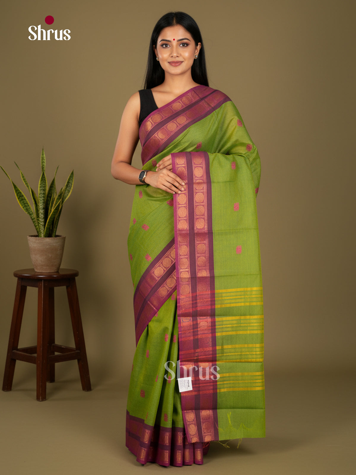 Chettinad Cotton-Without Blouse Saree - ECS04310 - Shop on Shrus.com