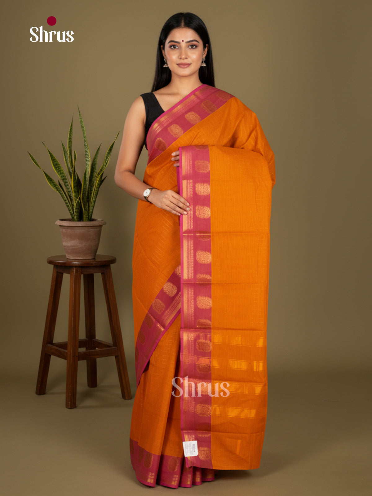 Chettinad Cotton-Without Blouse Saree - ECS04312 - Shop on Shrus.com
