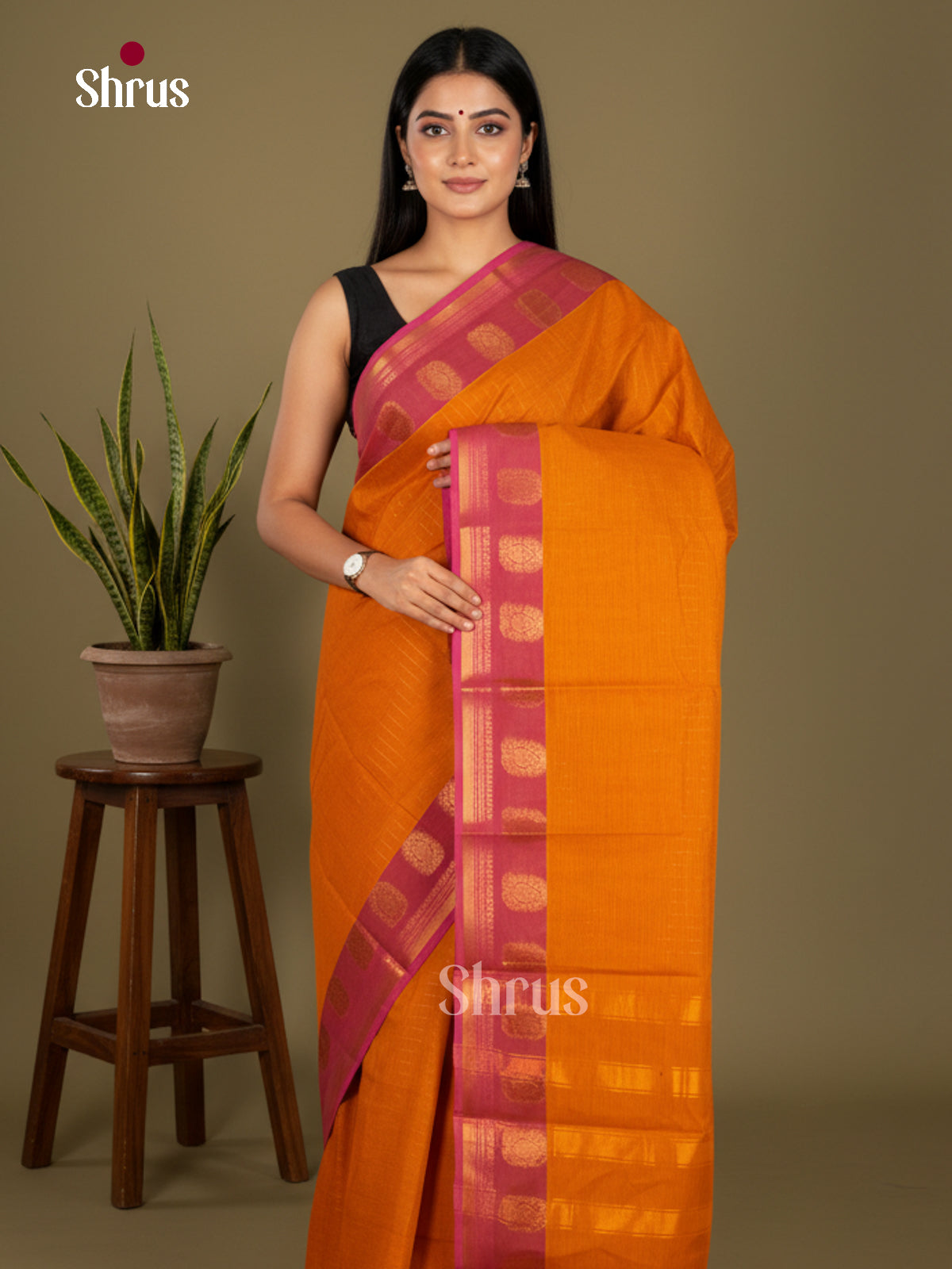 Chettinad Cotton-Without Blouse Saree - ECS04312 - Shop on Shrus.com