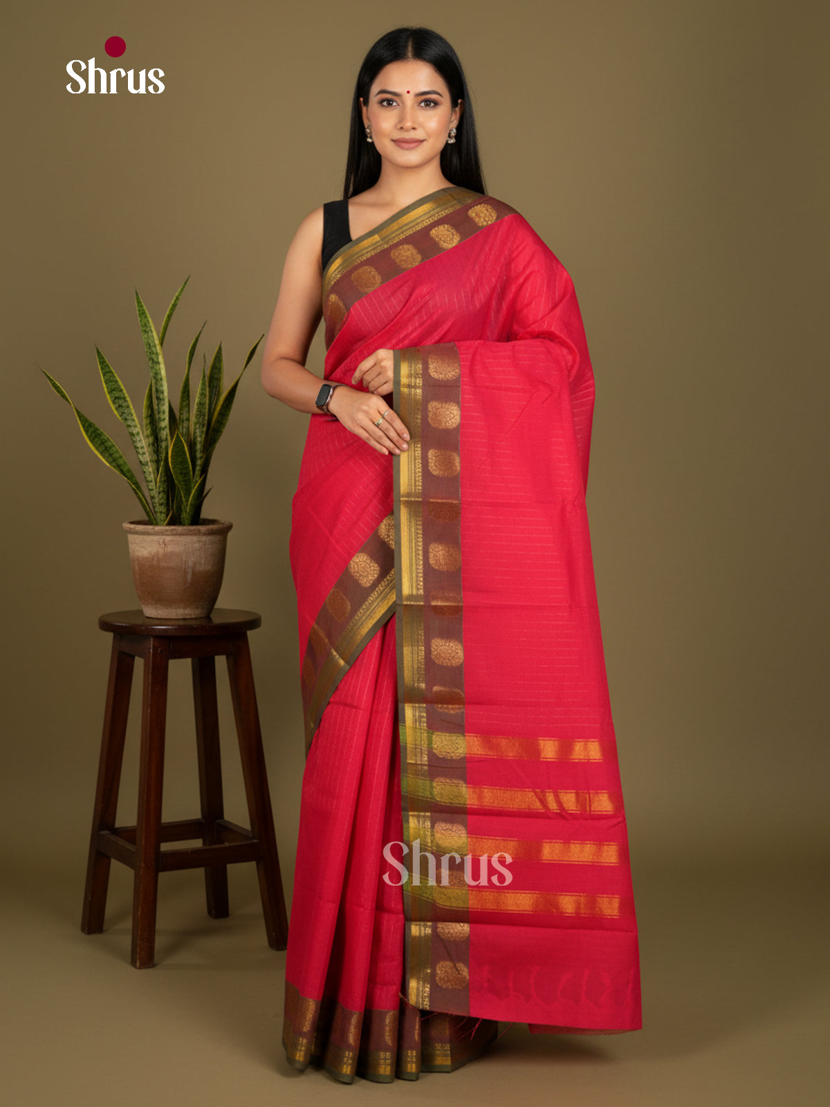 Chettinad Cotton-Without Blouse Saree - ECS04315 - Shop on Shrus.com