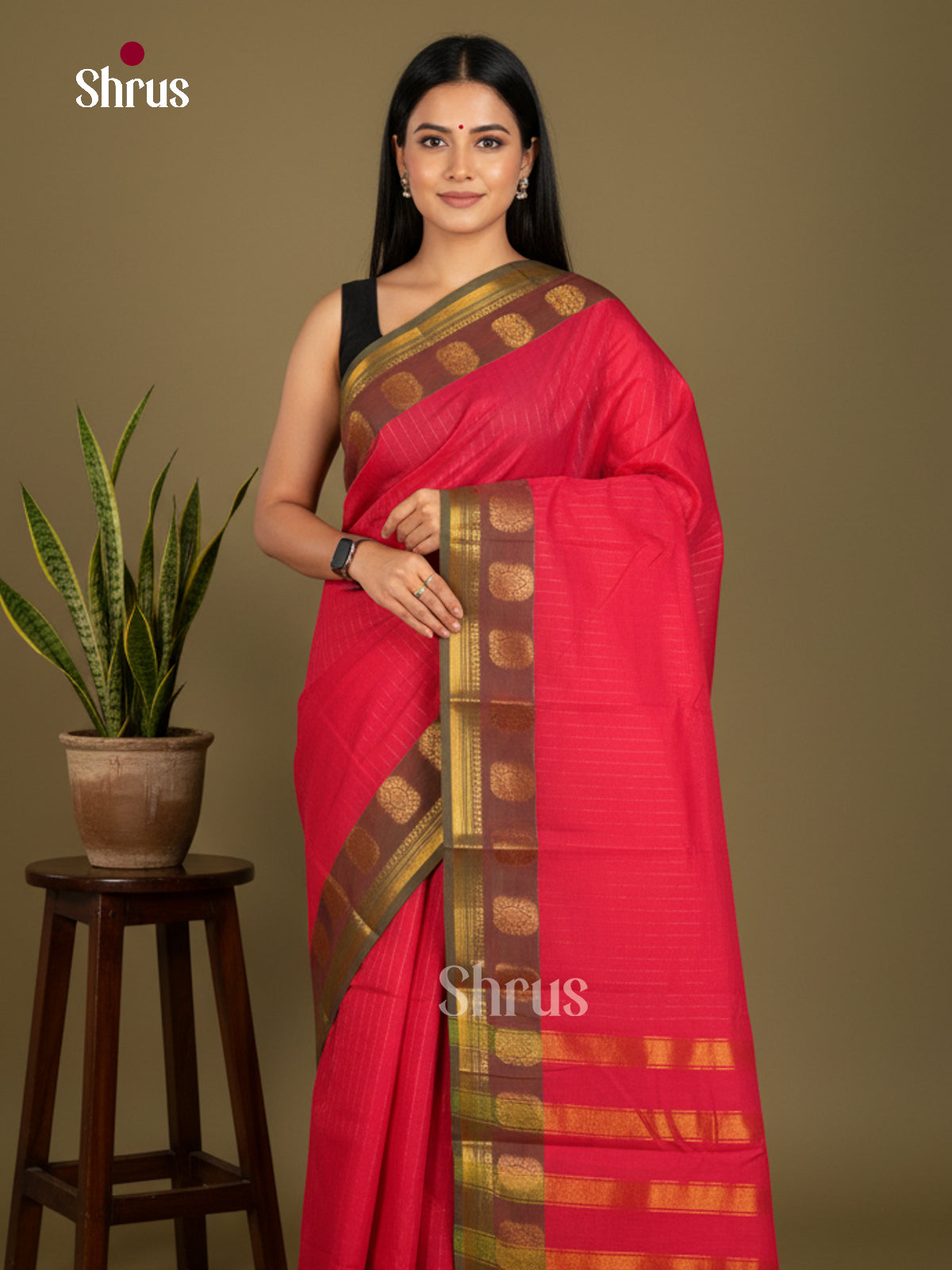 Chettinad Cotton-Without Blouse Saree - ECS04315 - Shop on Shrus.com