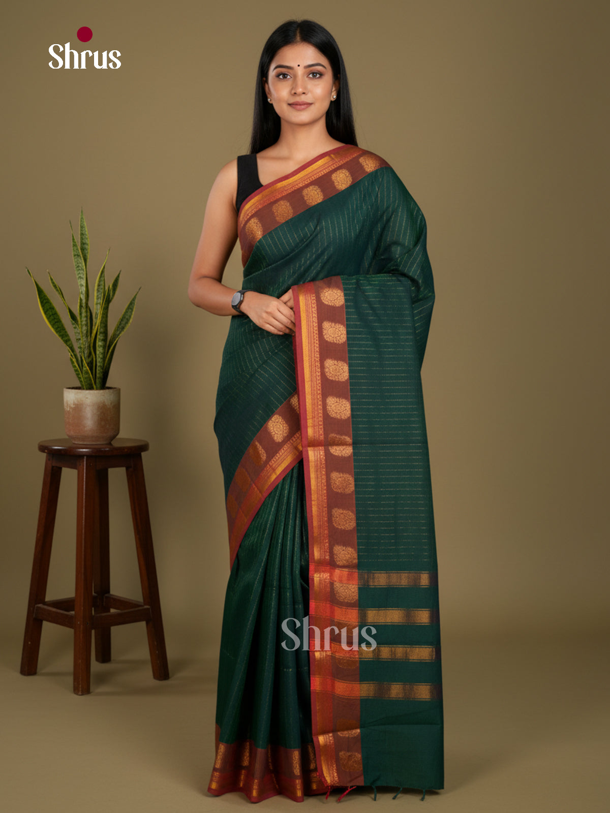 Chettinad Cotton-Without Blouse Saree - ECS04316 - Shop on Shrus.com