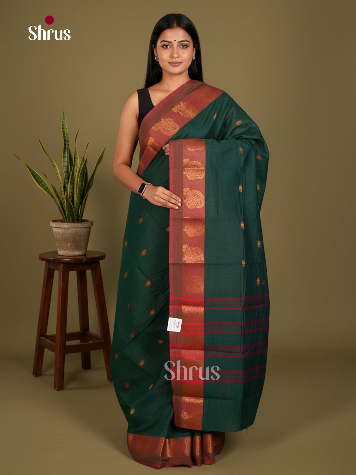 Chettinad Cotton-Without Blouse Saree - ECS04320 - Shop on Shrus.com