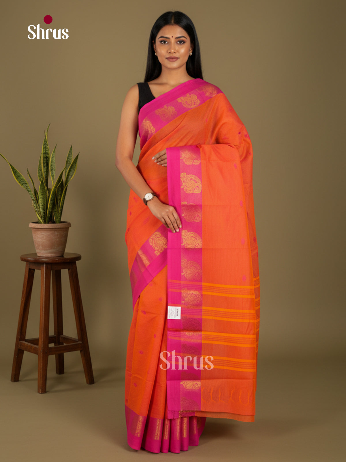 Chettinad Cotton-Without Blouse Saree - ECS04325 - Shop on Shrus.com