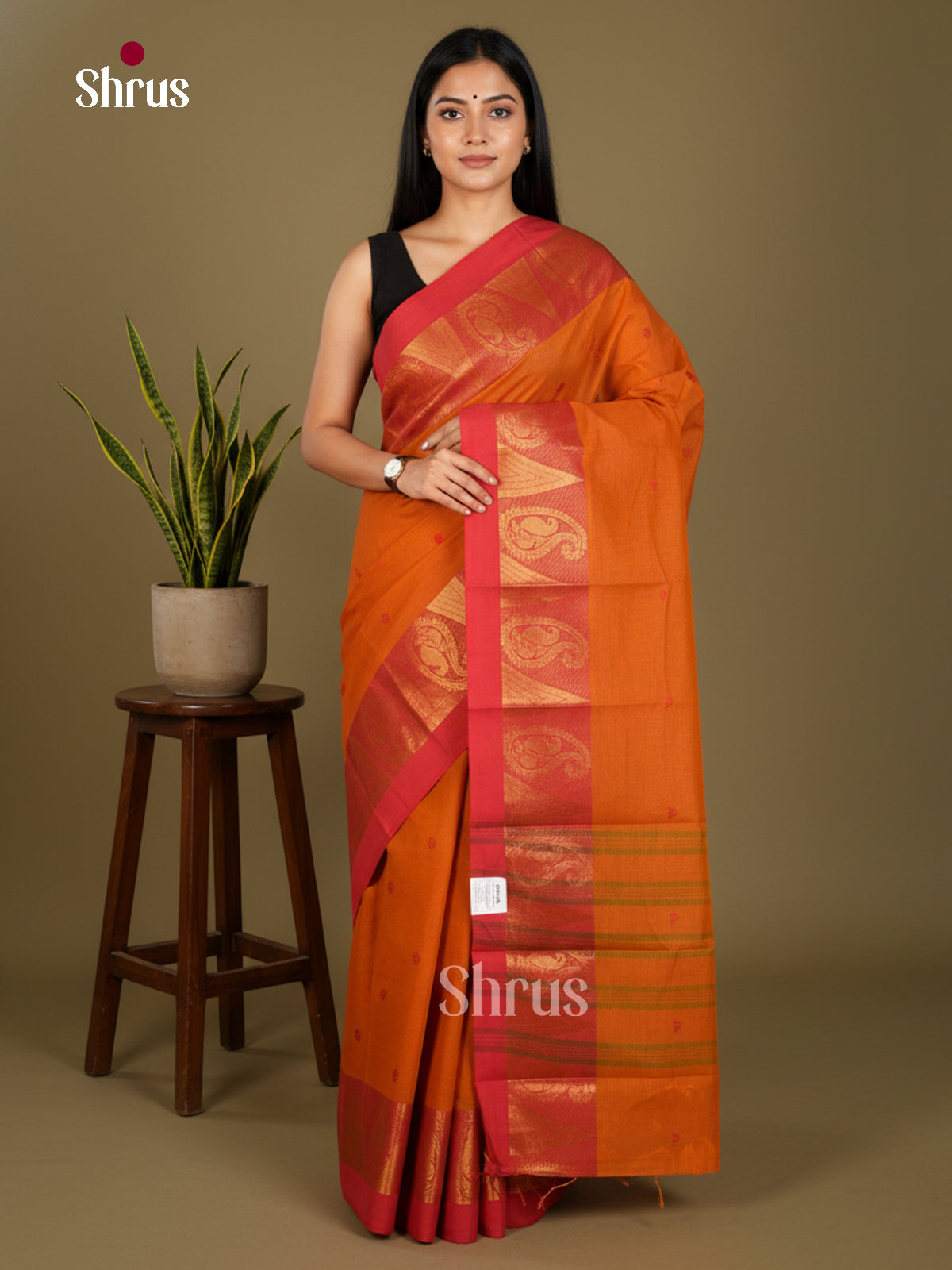 Chettinad Cotton-Without Blouse Saree - ECS04327 - Shop on Shrus.com