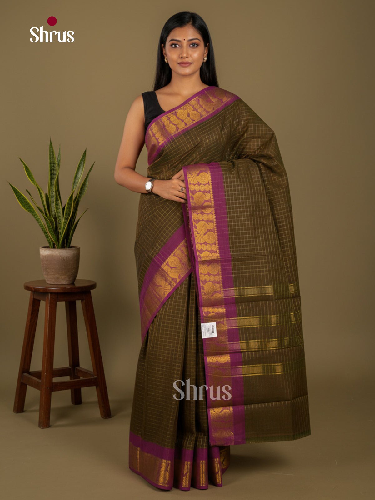 Sungudi Cotton Saree - ECS04337 - Shop on Shrus.com
