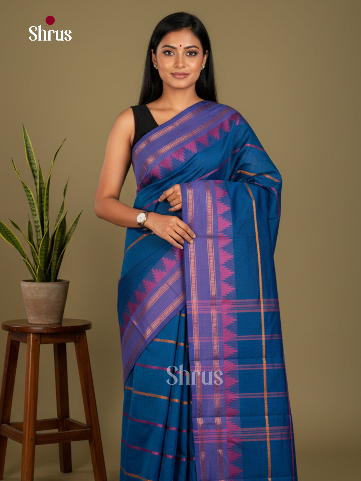 Chettinad Cotton-Without Blouse Saree - ECS04356 - Shop on Shrus.com