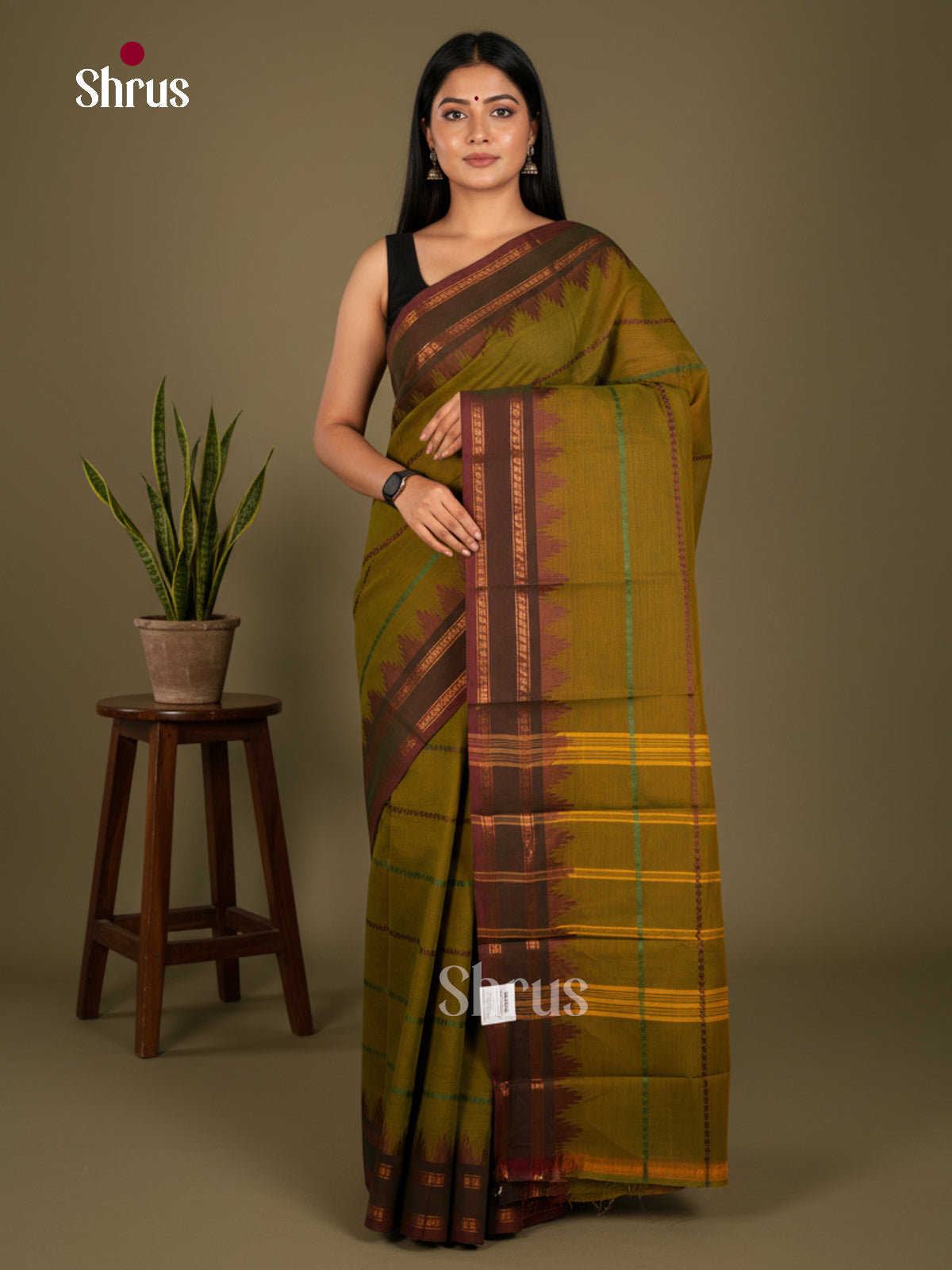 Chettinad Cotton-Without Blouse Saree - ECS04357 - Shop on Shrus.com