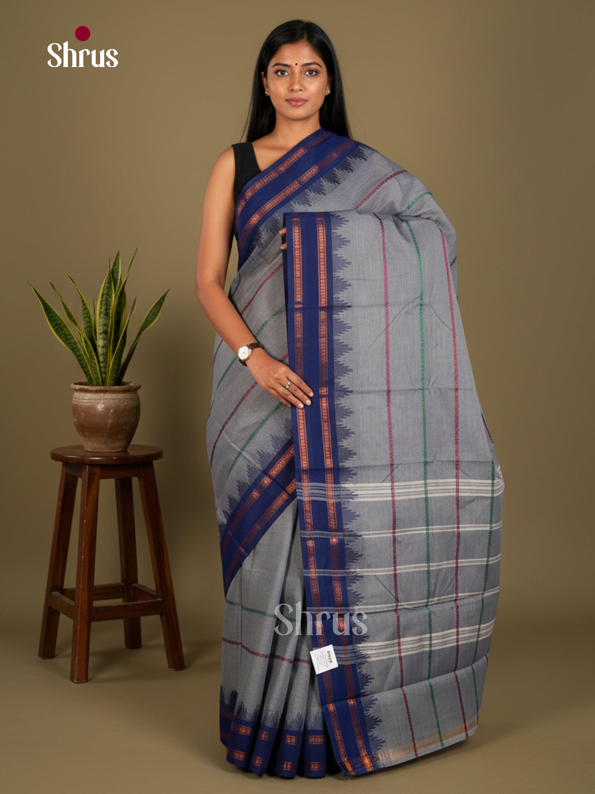 Chettinad Cotton-Without Blouse Saree - ECS04358 - Shop on Shrus.com