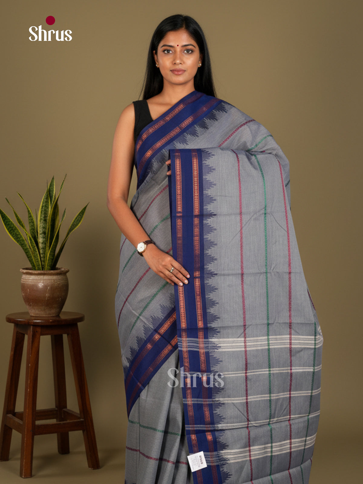 Chettinad Cotton-Without Blouse Saree - ECS04358 - Shop on Shrus.com