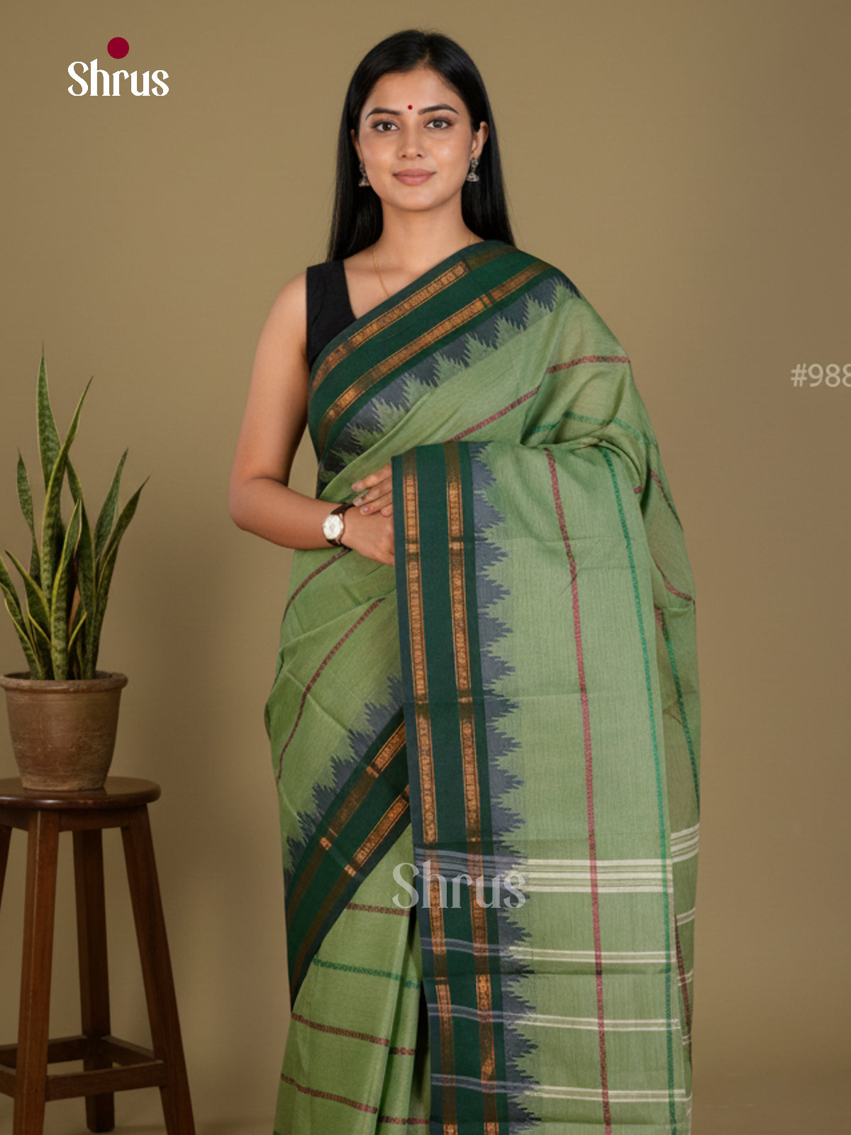 Chettinad Cotton-Without Blouse Saree - ECS04360 - Shop on Shrus.com