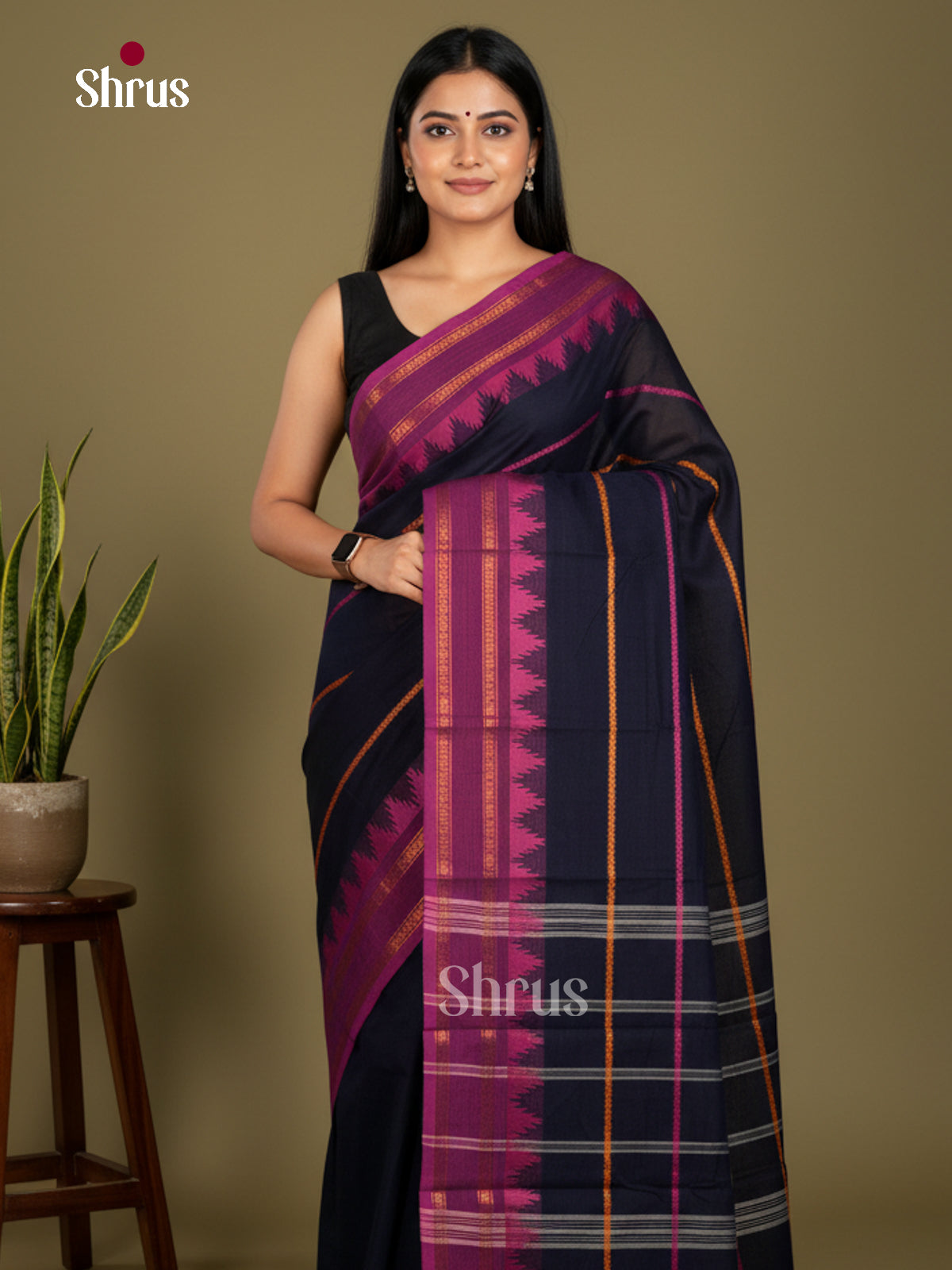 Chettinad Cotton-Without Blouse Saree - ECS04361 - Shop on Shrus.com
