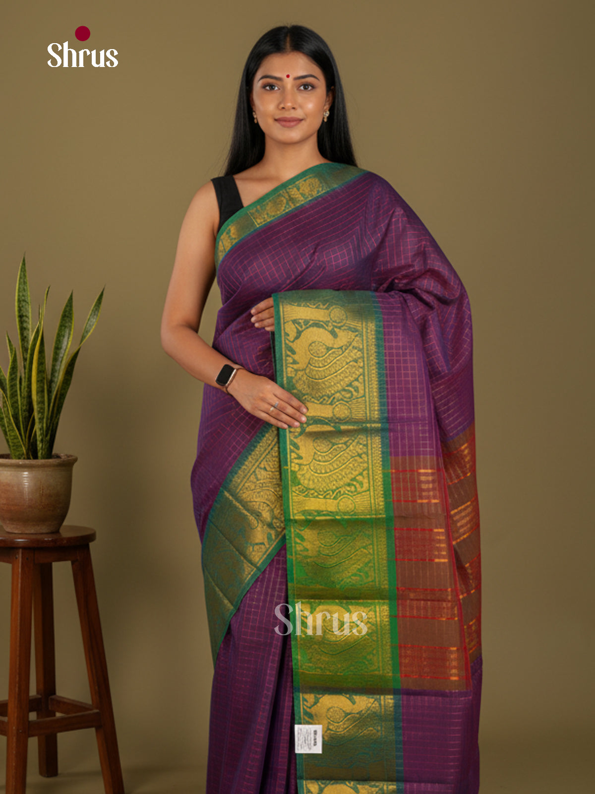 Chettinad Cotton-Without Blouse Saree - ECS04362 - Shop on Shrus.com