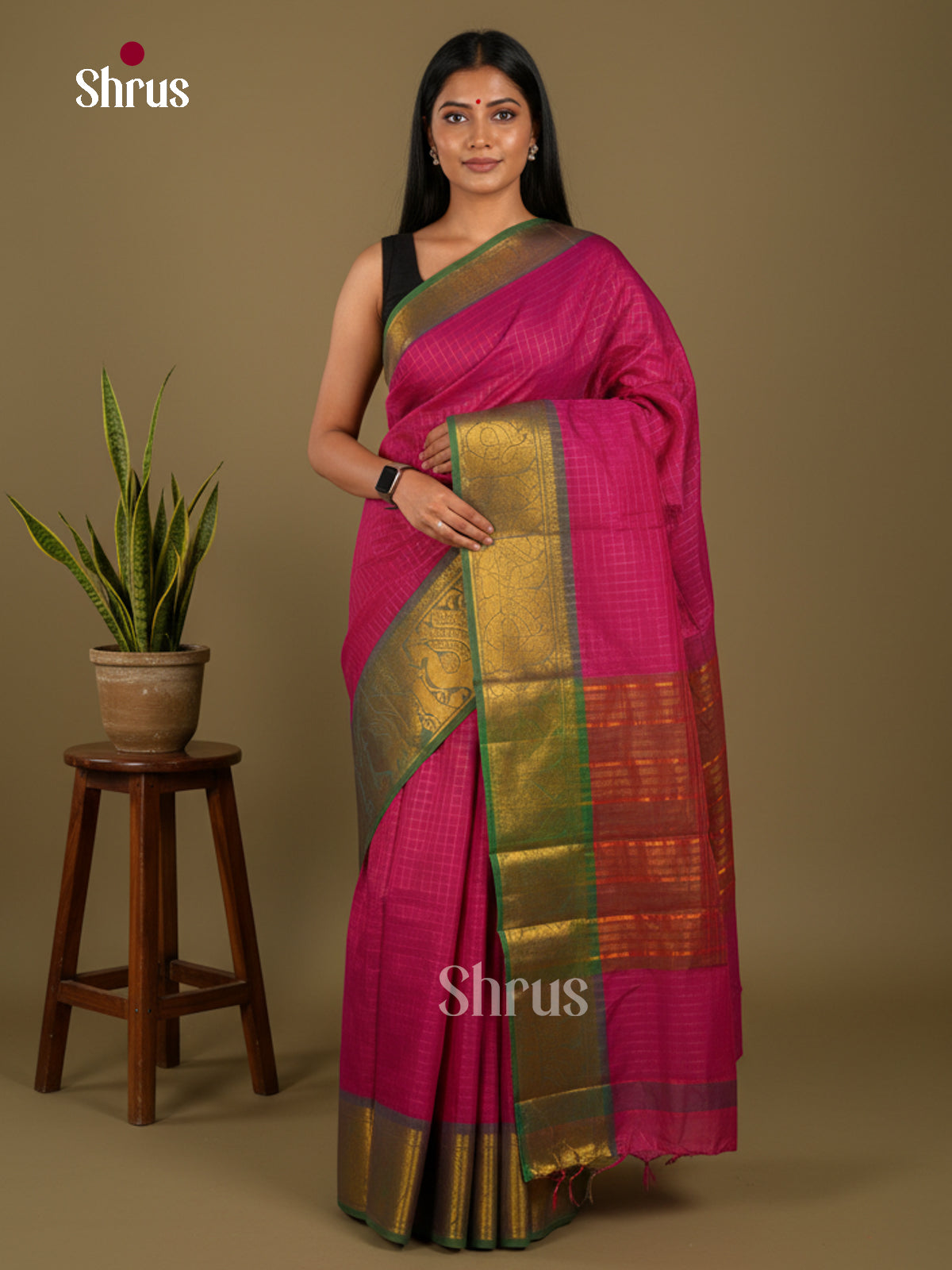 Chettinad Cotton-Without Blouse Saree - ECS04363 - Shop on Shrus.com