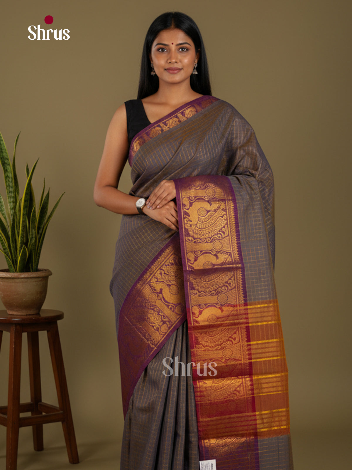 Chettinad Cotton-Without Blouse Saree - ECS04364 - Shop on Shrus.com