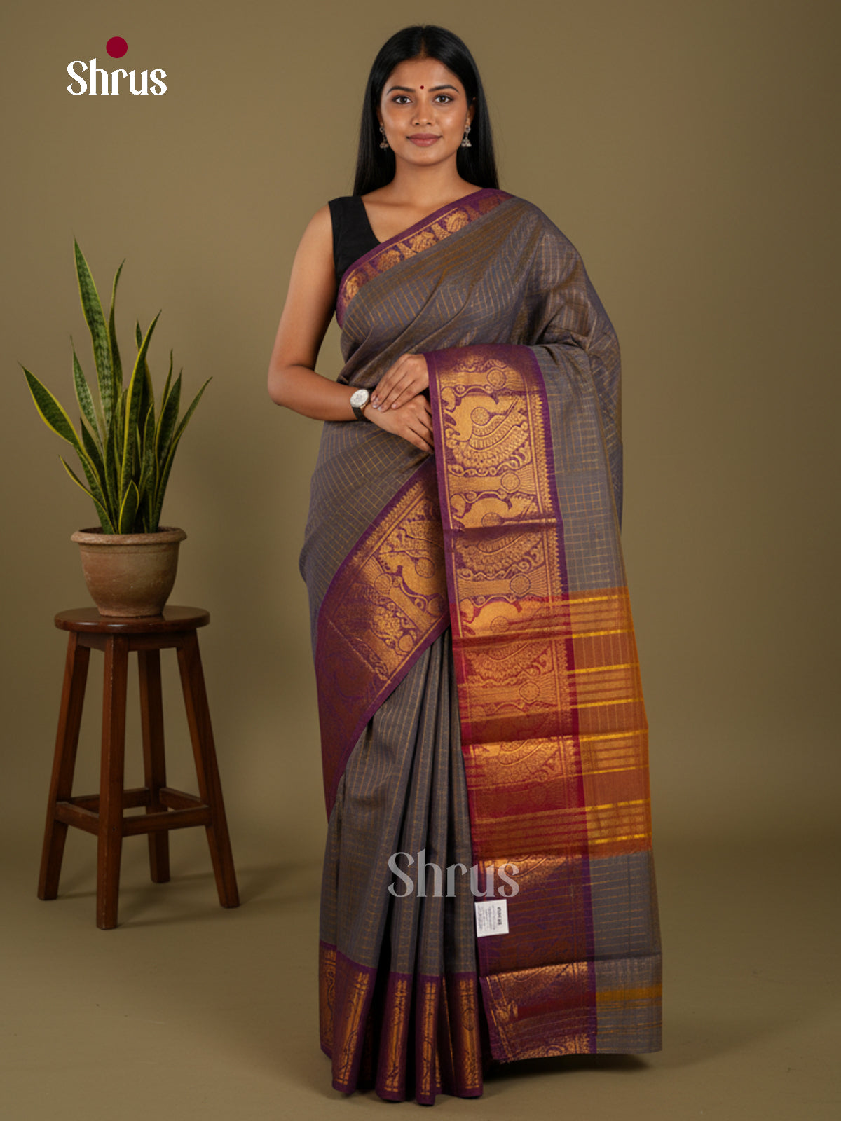 Chettinad Cotton-Without Blouse Saree - ECS04364 - Shop on Shrus.com