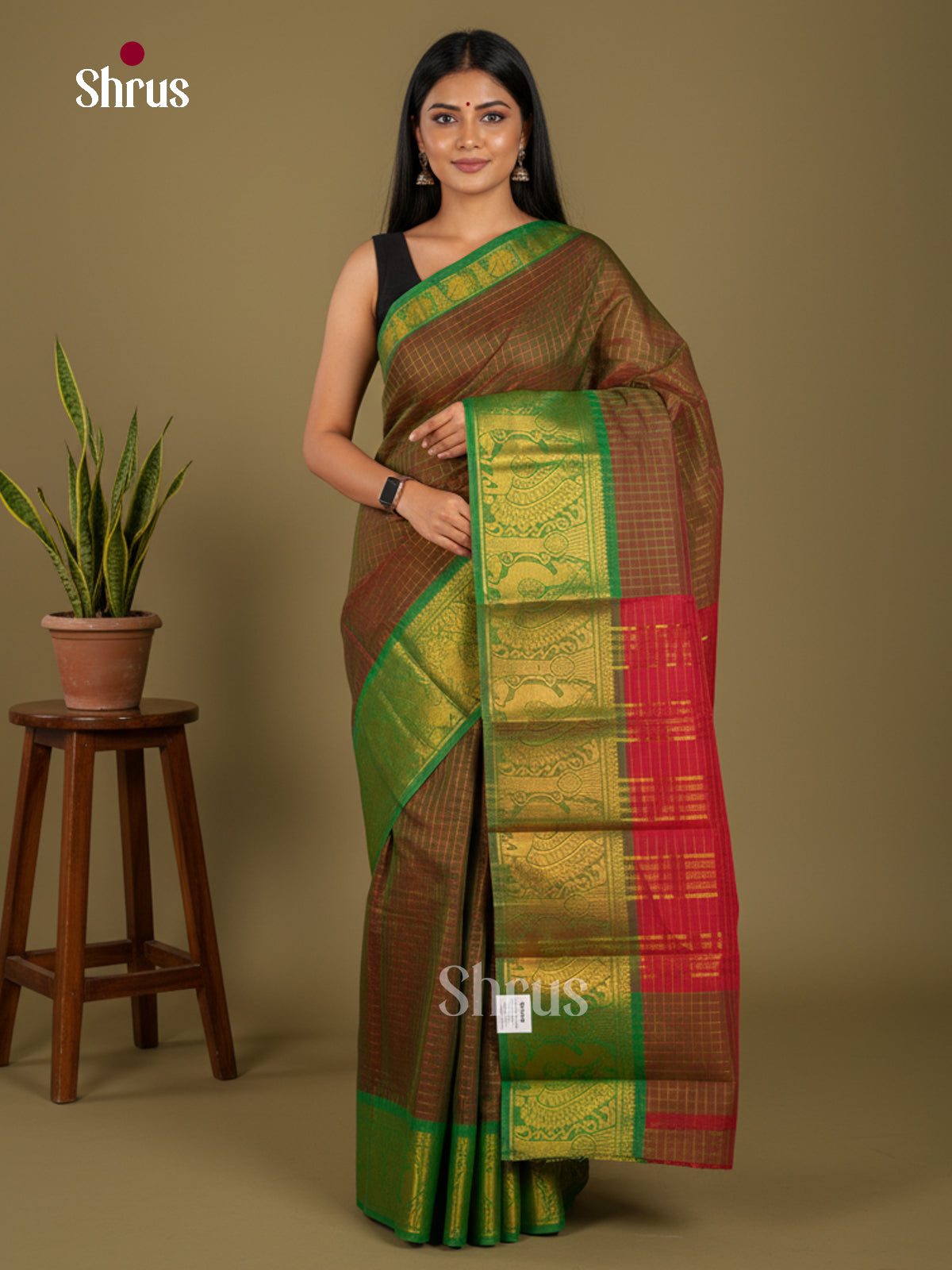 Chettinad Cotton-Without Blouse Saree - ECS04366 - Shop on Shrus.com