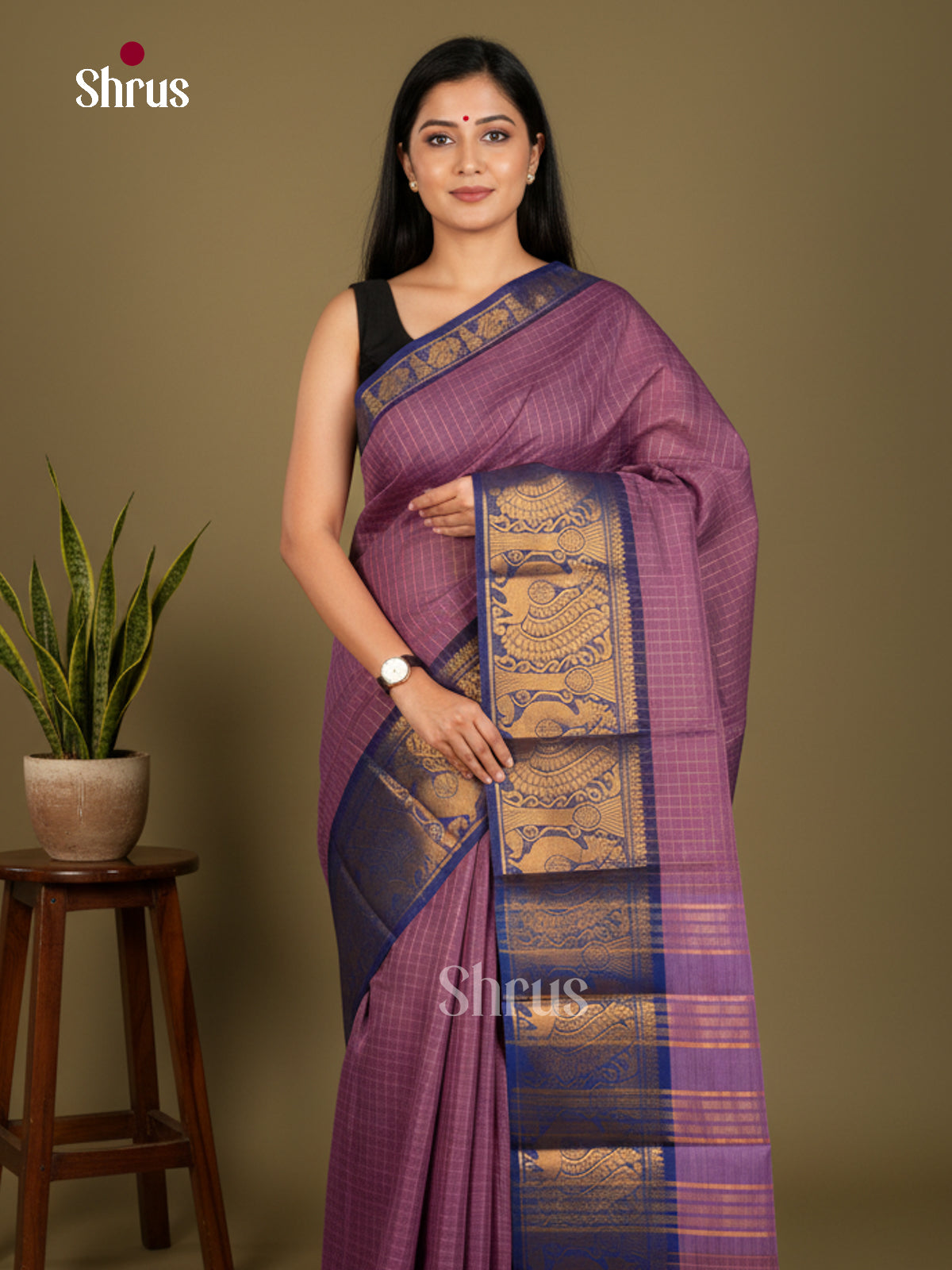 Chettinad Cotton-Without Blouse Saree - ECS04368 - Shop on Shrus.com