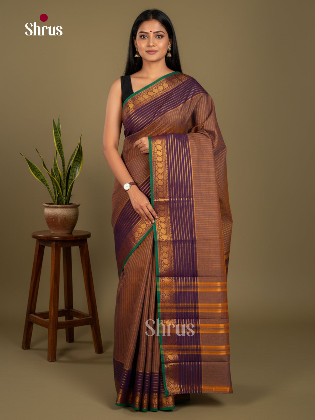 Chettinad Cotton-Without Blouse Saree - ECS04376 - Shop on Shrus.com