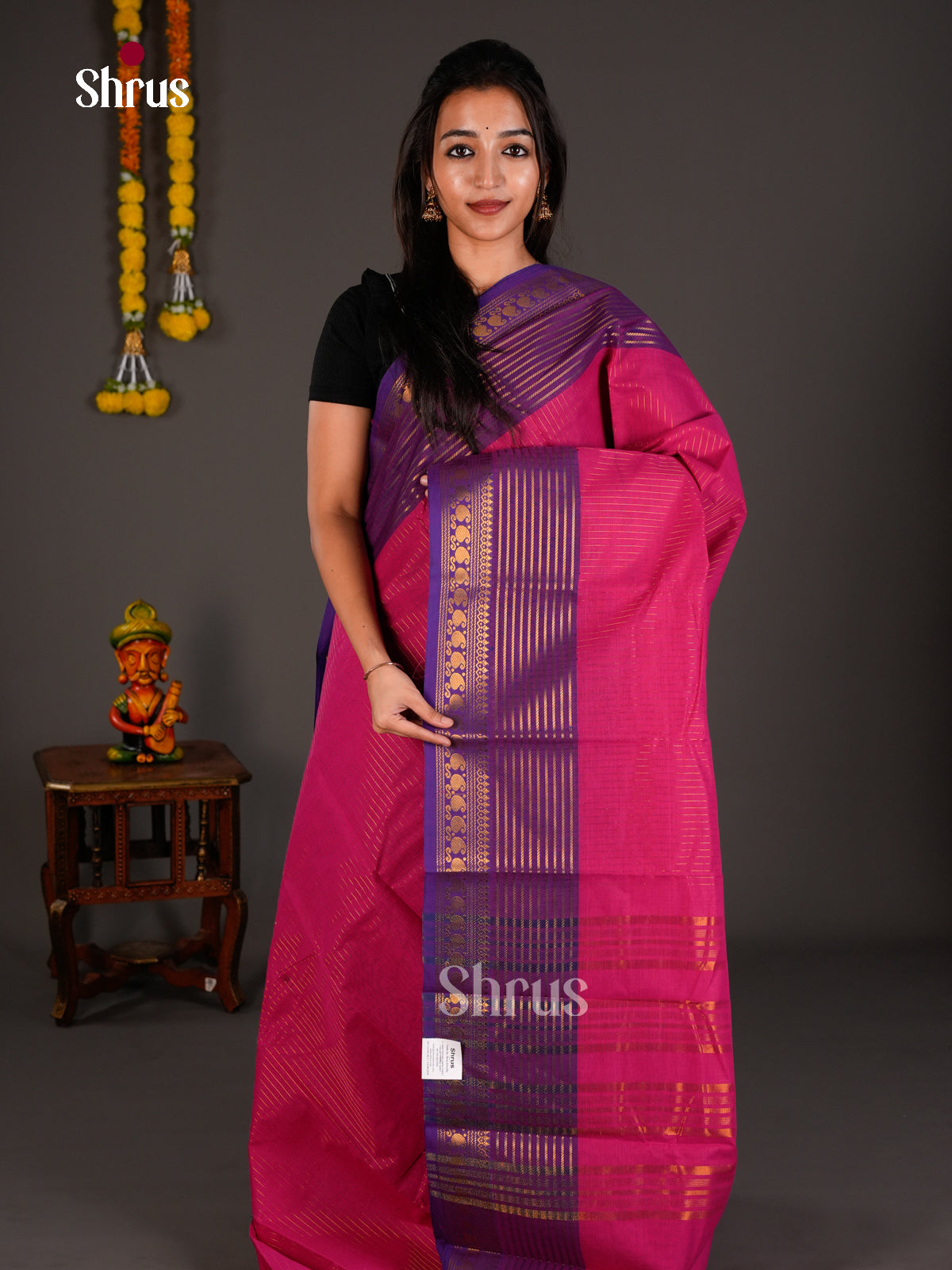 Chettinad Cotton-Without Blouse Saree - ECS04377 - Shop on Shrus.com