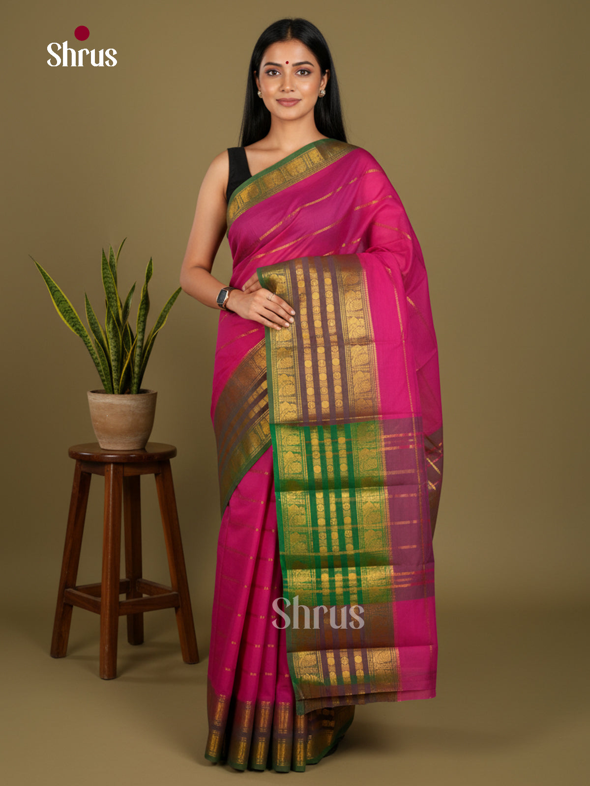 Chettinad Cotton-Without Blouse Saree - ECS04382 - Shop on Shrus.com