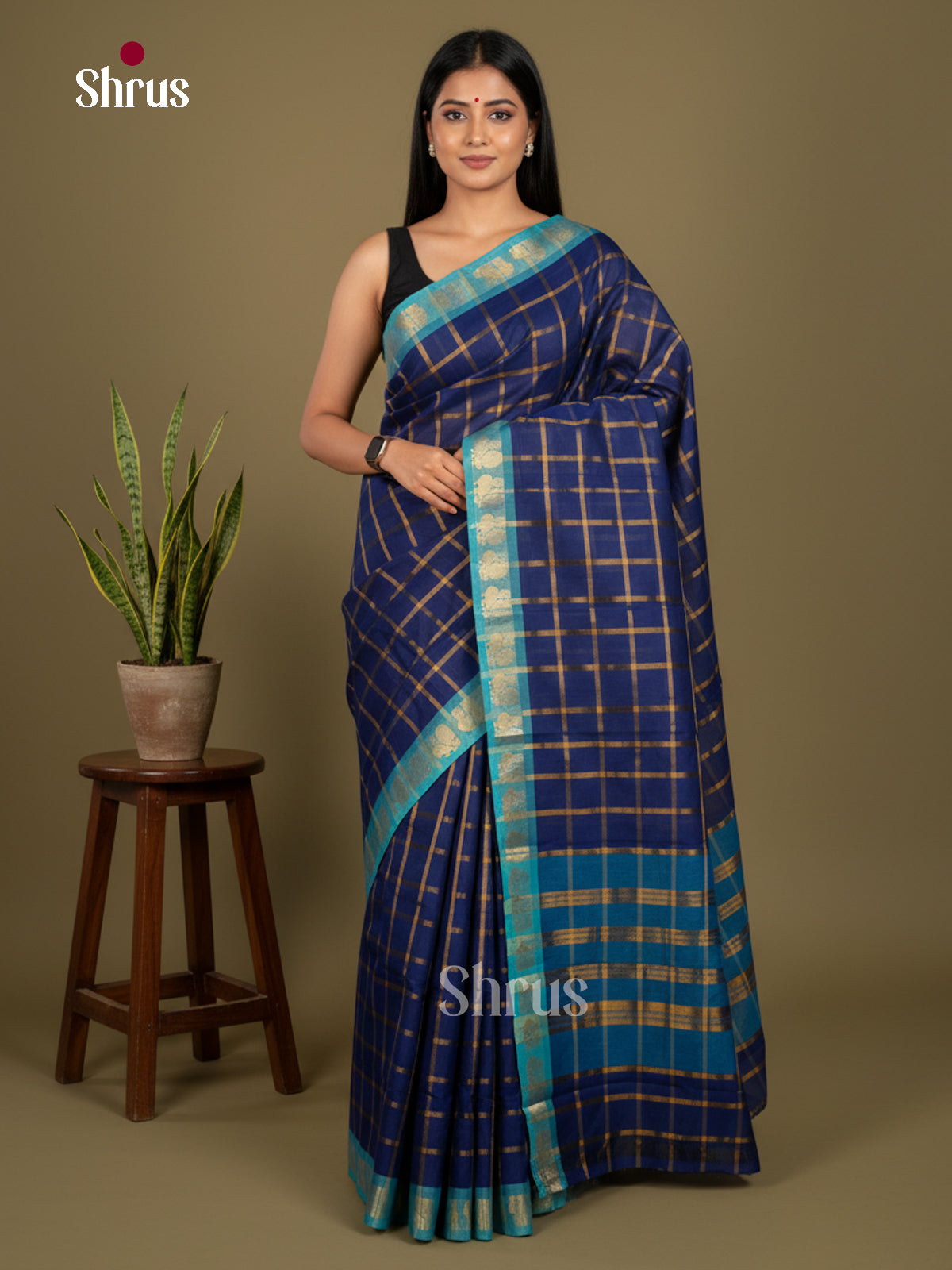 Chettinad Cotton-Without Blouse Saree - ECS04383 - Shop on Shrus.com