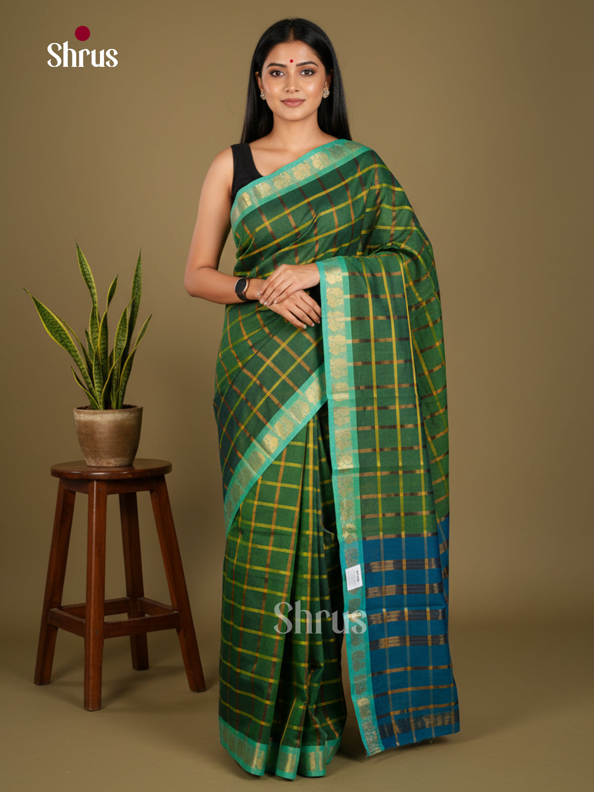 Chettinad Cotton-Without Blouse Saree - ECS04386 - Shop on Shrus.com