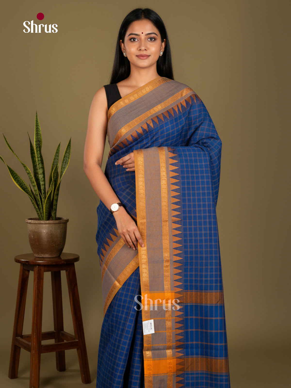 Chettinad Cotton-Without Blouse Saree - ECS04389 - Shop on Shrus.com