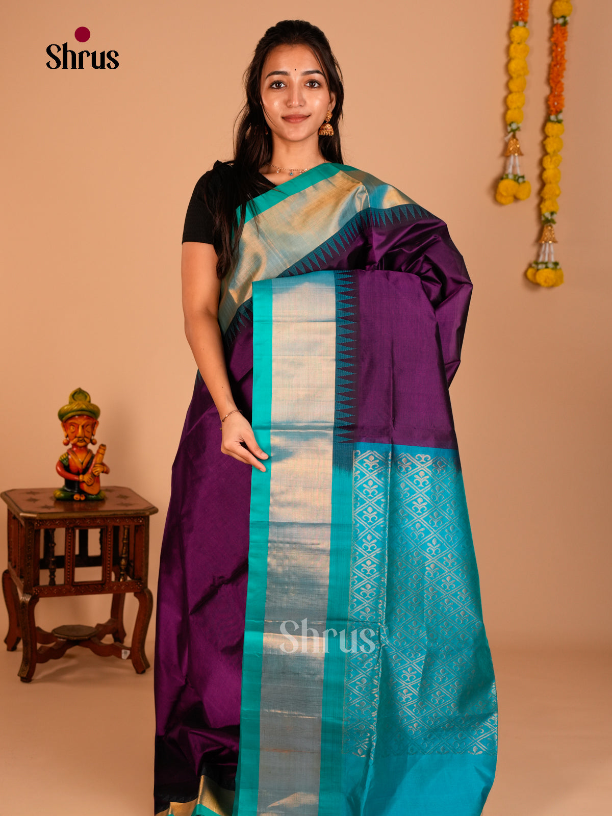 Silk Cotton Saree - ECS05002 - Shop on Shrus.com