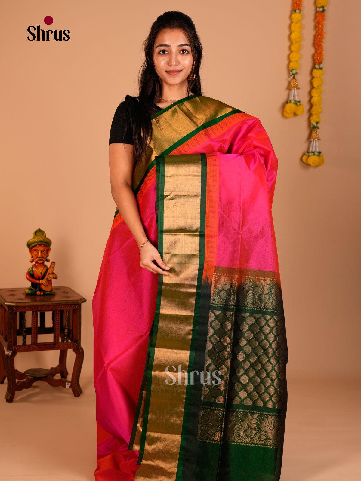 Silk Cotton Saree - ECS05006 - Shop on Shrus.com