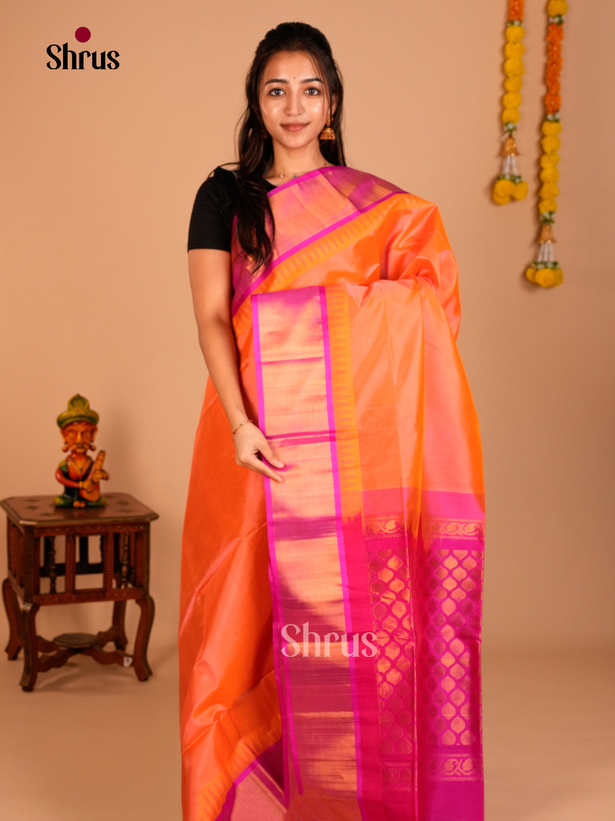 Temple-border Saree - ECS05013 - Shop on Shrus.com