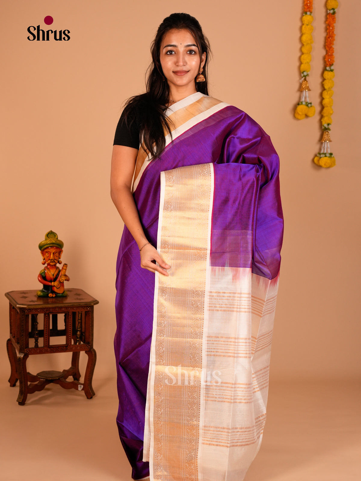 Silk Cotton Saree - ECS05019 - Shop on Shrus.com
