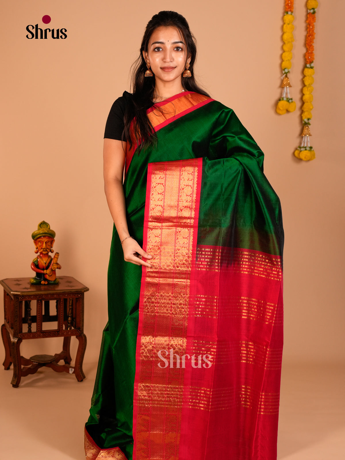 Silk Cotton Saree - ECS05024 - Shop on Shrus.com